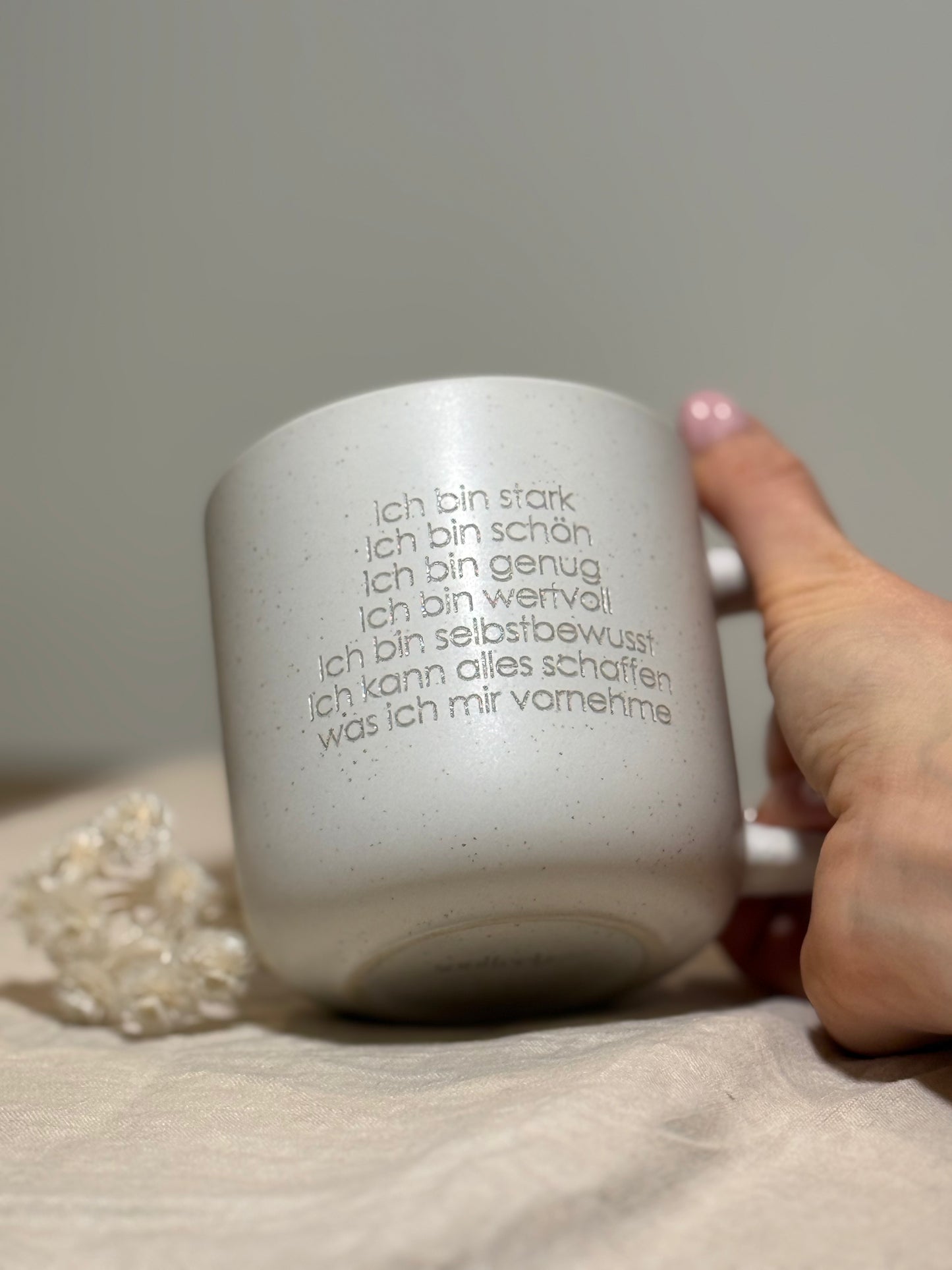 Lasergravierte Keramiktasse